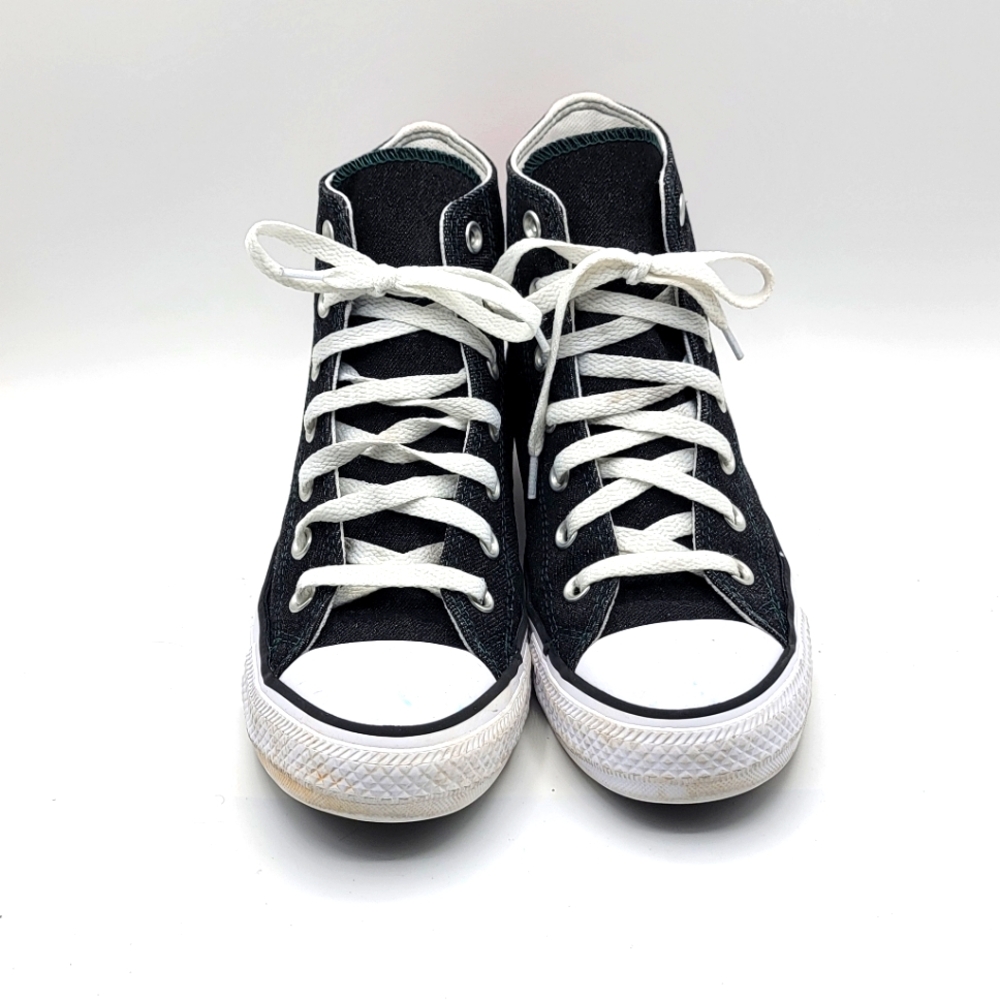 Converse ALL STAR Black High-Top Sneakers w/ Red Rose‎ SIZE 7.5 W; 5.5 M. #1459 - Picture 3 of 8
